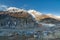 Panoramic view of Manang valley and Annapurna mountains range