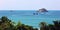 Panoramic view of Manuel Antonio national park beach in Costa Rica, most beautiful beaches in the world