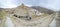 Panoramic view of Mar Sabas Monastery in the Judaean Desert in the West Bank