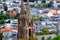 Panoramic view of Marburg with the Church of St. Elisabeth, Germany
