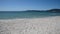 Panoramic view of Maria Pia beach in the springtime. Sardinia