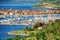 Panoramic view on Marina in Adriatic Sea in Izola Slovenia