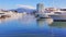 Panoramic view Marina and yacht club area in Puerto Vallarta near El Faro lighthouse with luxury hotels around