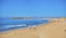 Panoramic view of the Marisucia beach. Los Canos de Meca, Barbate, Cadiz, Andalusia, Spain