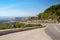 The panoramic view of Marseilles from mountain road