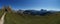 Panoramic view from mastle alp in val gardena