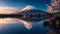 Panoramic view of the Matterhorn peak reflected in Lake Zermatt, Switzerland