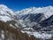 Panoramic view of Mattertal matter valley, Zermatt, Switzerland