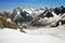 The panoramic view of The Mer de Glace (Sea of Ice), France