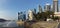 Panoramic view on Merlion Park, Singapore