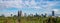 Panoramic view of Mexico city skyline on sunny day