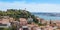 Panoramic view of Miradouro da Graca viewpoint in Lisbon, Portu