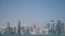 Panoramic view of modern skyline of Doha. Qatar on sunny day