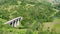 Panoramic view of Monsal Dale and Viaduct over River Wye