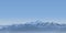 Panoramic view of the Mont-Blanc massif at daybreak.