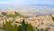 Panoramic view of Montepulciano and the hills from the roofs