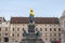 Panoramic view of Monument park in the patio of Hofburg Imperial palace, Vienna, Austria