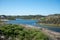 Panoramic view of Moore river and Atlantic ocean