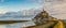 Panoramic view at morning Mont Saint-Michel