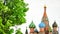 Panoramic view on Moscow Red Square Kremlin towers, Christ the S