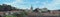 Panoramic view of the most representative buildings of the city in the old citadel. Sighisoara, Romania.