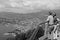 Panoramic view from Mount BrÃ© to the city of Lugano in Ticino