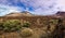 Panoramic view of Mount Teide Volcano with arid landscape in Tenerife, Spain