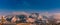 Panoramic view of a mountain covered with snow with a clear sky