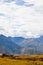 Panoramic view of the mountain landscape and countryside of Peru