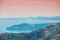 Panoramic view from the mountain on the Mont Boron, Nice, rance, Europe