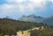 The panoramic view in mountain near from Avoriaz