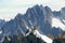 Panoramic view of mountain summits in French Alps