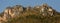 Panoramic view of mountain and temples