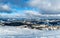 Panoramic view from mountain Zakhar Berkut, Carpathian mountains, Ukraine
