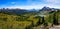 Panoramic view of mountains in Banff national park, Alberta, Canada