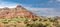 Panoramic view of the mountains and the lighthouse rock