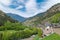 Panoramic view of mountains in Ordino, Andorra