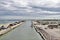 Panoramic view of the mouth of the Pescara river.