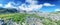 Panoramic view of Mt Rainier landscape on a beautiful summer day