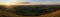 Panoramic view from Mt Rouse Lookout at sunset, Penhurst, Victoria, Australia,