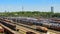 Panoramic view of Munich North rail classification yard