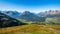 Panoramic view from Muottas Muragl of Upper Engadine GraubÃ¼nden, Switzerland