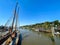 A panoramic view of the Museum Harbor German: Museumshafen OevelgoenneGerman: Ã–velgÃ¶nne in Hamburg, Germany