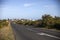 Panoramic view of the mythical Clarence Drive arriving to the South African city of Gansbaai, famous for shark watching