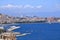 Panoramic view of Naples city, Mount Vesuvius and gulf of Napoli, Mediterranean sea, Italy