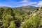 Panoramic view of the Natural Park of La Pedriza from one of its hills.