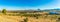 Panoramic view at the nature with museum building in Dolmens site in Antequera - Spain