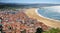 Panoramic view of Nazare town from above