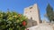 Panoramic view near Kolossi Castle in Cyprus in sunny day