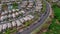 Panoramic view of a neighborhood in roofs of houses of residential area a Avondale near Phoenix Arizona USA